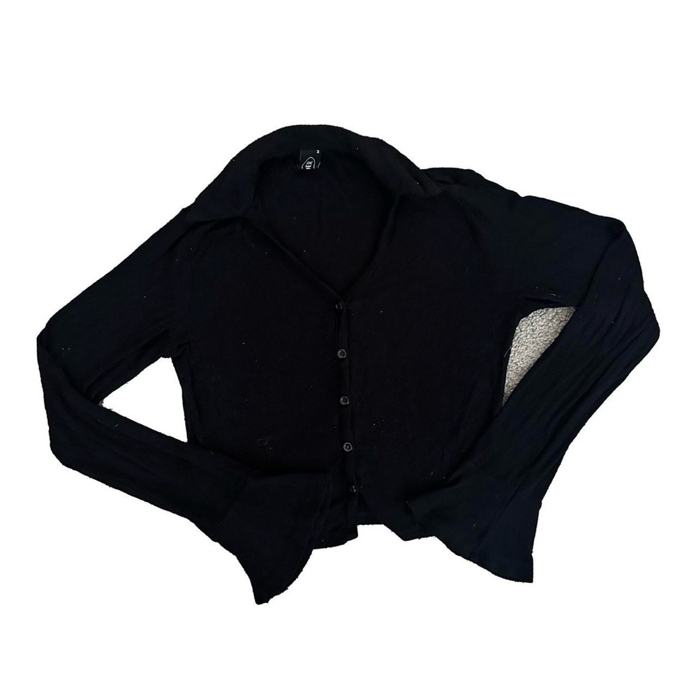 Cider Black Button-Up Top